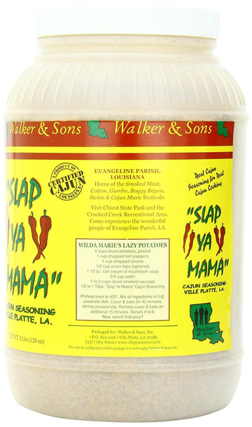 Slap Ya Mama Cajun Seasoning from Louisiana, Original Blend, MSG Free and Kosher, 8 Pound Restaurant Size Jar