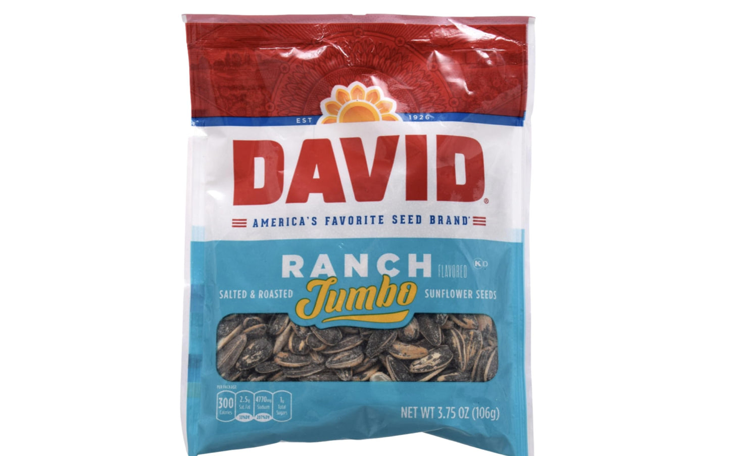 David Sunflowers Seeds Variety Pack | Frank'S Redhot, Original And Ranch Jumbo Flavored | Whole Seeds Seasoned, Salted & Roasted