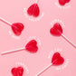 Heart Lollipops Valentines Day Candy - 28 Count - Heart Shaped Valentines Lollipops - Valentine Candy Individually Wrapped - Red