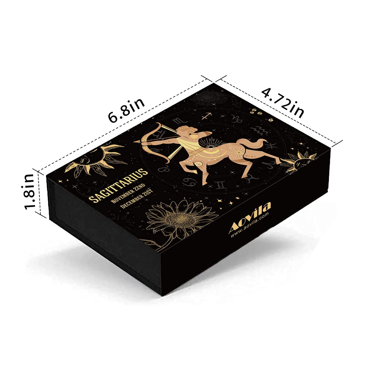 Sagittarius Crystals Gift Set, Zodiac Signs Healing Crystals Birthstones With Horoscope Box Set Sagittarius Astrology Crystals H