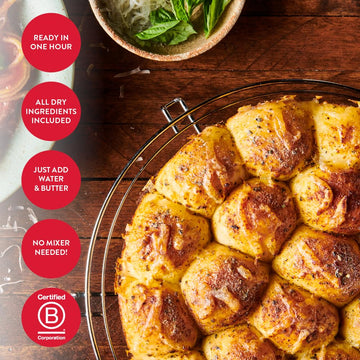 King Arthur Baking Company Pull-Apart Garlic Bread Mix Kit 15.25 Oz., Baking Mix - Ready In 1 Hour