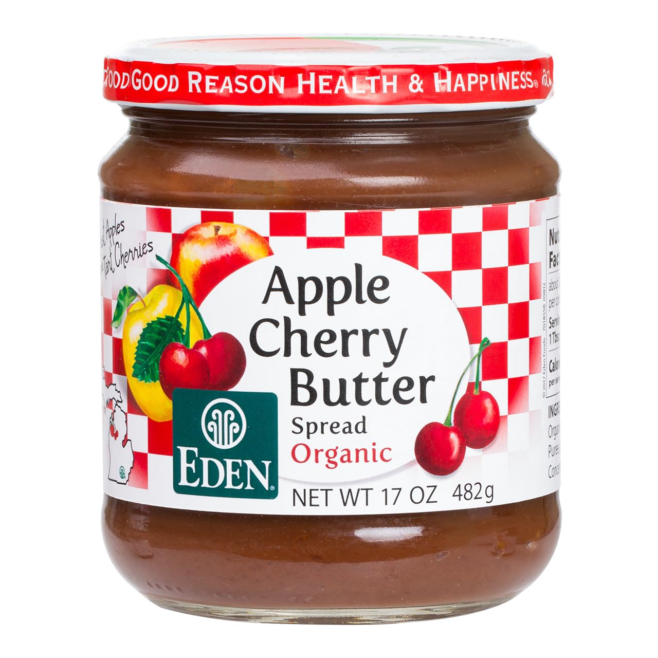 Eden Foods Organic Apple Cherry Butter  17 Oz