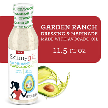 Skinnygirl Sugar Free Gluten Free Avocado Oil Salad Dressing, Garden Ranch, 11.5 Ounce (Pack Of 6)