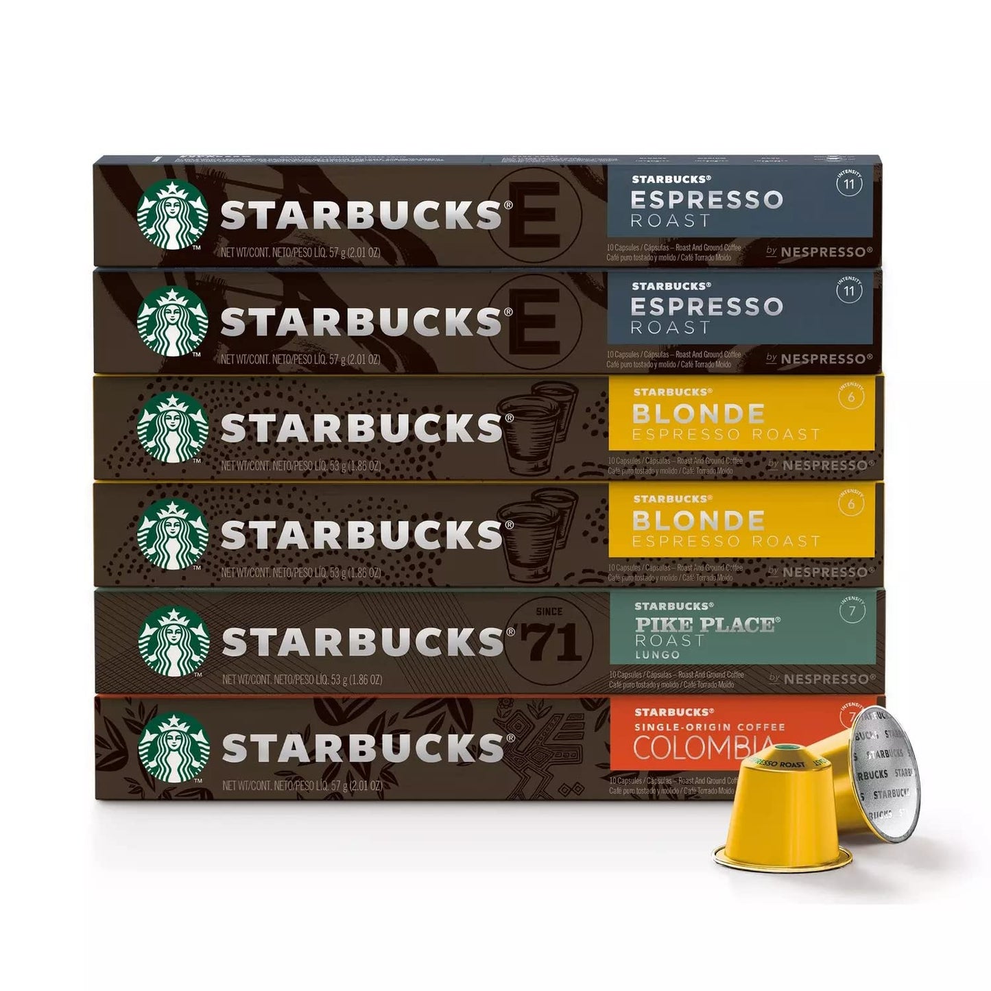 Starbucks Nespresso Variety Pack, 60 Count, Model GRR22001153