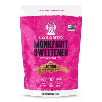 Lakanto Brown Monk Fruit Sweetener with Erythritol - Brown Sugar Substitute, Zero Calorie, Baking, Vegan, Keto Diet Friendly, Ze
