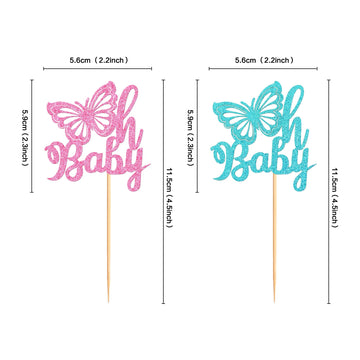 Ercadio 24 Pack Cupcake Toppers Picks Assembled Decors Glitter For Theme Kids Birthday Party