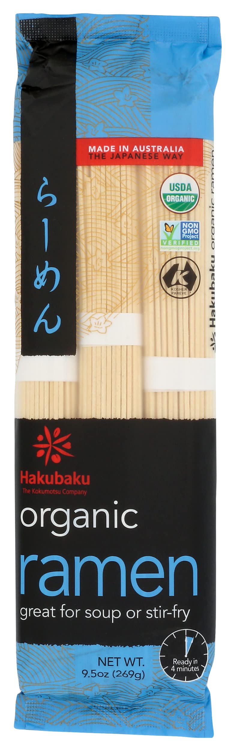 Hakubaku Organic Ramen Noodles, 9.5 Oz
