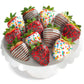 A Gift Inside Chocolate Dipped Strawberries - 12 Count, Multicolor