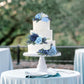 Rinlong 3Pcs Pre-Made Cake Flowers Navy Blue Cake Decorations Wedding Cake Decorating Flowers Decor Christening Birthday Baby Sh