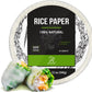 Soeos Rice Paper, White Rice Paper Wrappers, 1 Pack, 34 Sheets-Fresh Spring Roll Wrappers & Dumplings, Non-Gmo, Gluten-Free, Low Carb, Vietnamese Rice Wraps (Round, 22Cm)