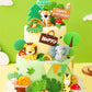 Jevenis Luxury Jungle Baby Animals Cake Decoration Wild One Cake Decoration Safari Cake Decoration Giraffe Elephant Lion Tiger C