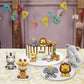 Mage Gifts Jungle Safari Animal Cake Toppers, Lion, Giraffe, Zebra, Elephant For Wild Animals Themed Birthday Baby Shower Party