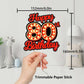 Happy 80Th Birthday Cake Topper Fluorescent Flashing Night Out Hen Movie Nightclub Theme Decor Supplies Woman Man Happy Birthday