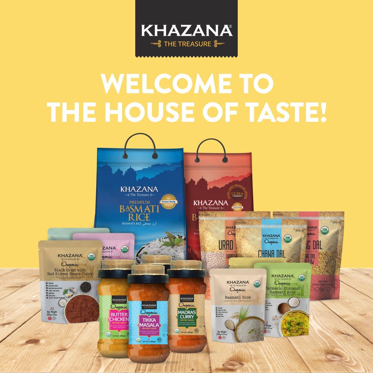 Khazana Organic Mung Beans - Green Gram Whole - 7lb - Non GMO, Gluten Free, Kosher - Authentic Lentils from India