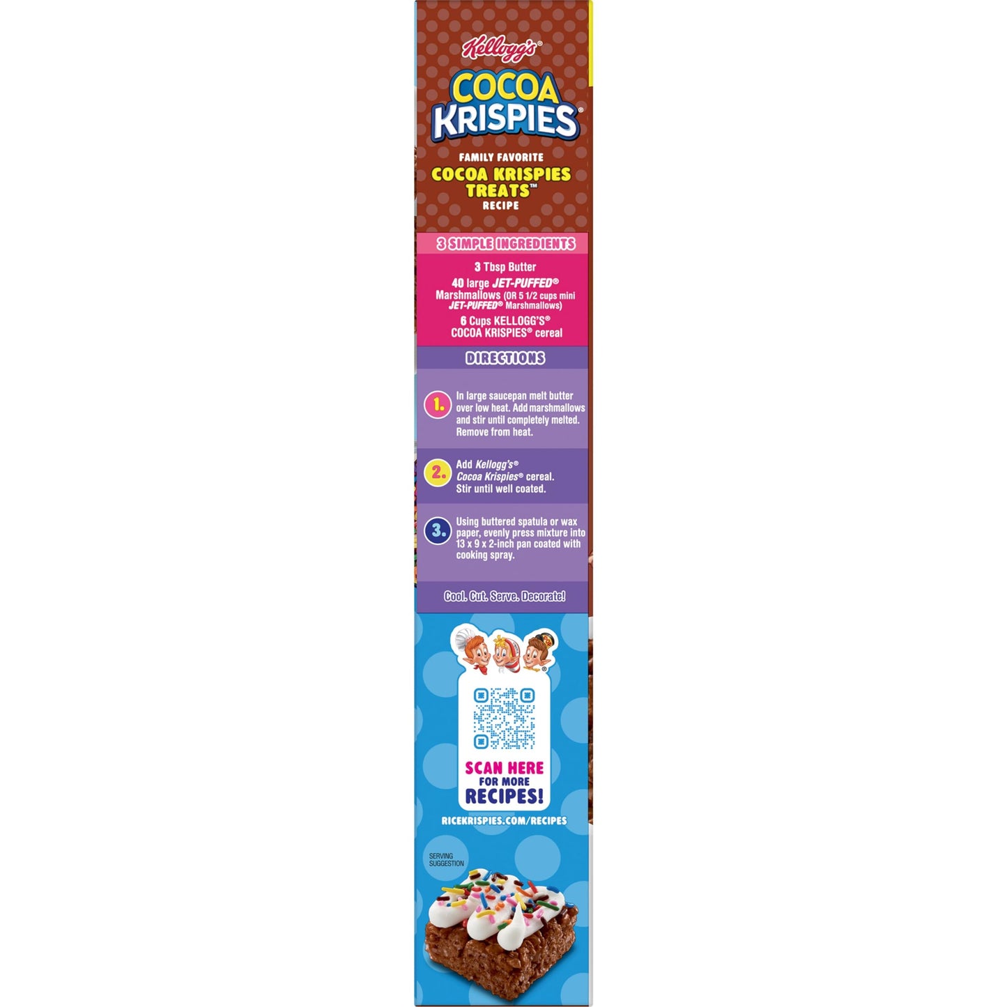 Kelloggs Cocoa Krispies Breakfast Cereal, Kids Snacks, Family Breakfast, Family Size, Chocolatey Flavor, 19oz Box (1 Box)