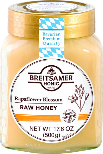 Breitsamer, Creamy Rapsflower Blossom Honey Jar, 17.6 Oz