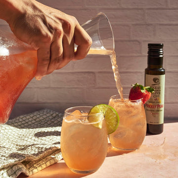 Prickly Pear Balsamic Vinegar - Gourmet Barrel Aged Infused Balsamic Vinegar - Great For Dressing Dipping Glazing - No Artificia