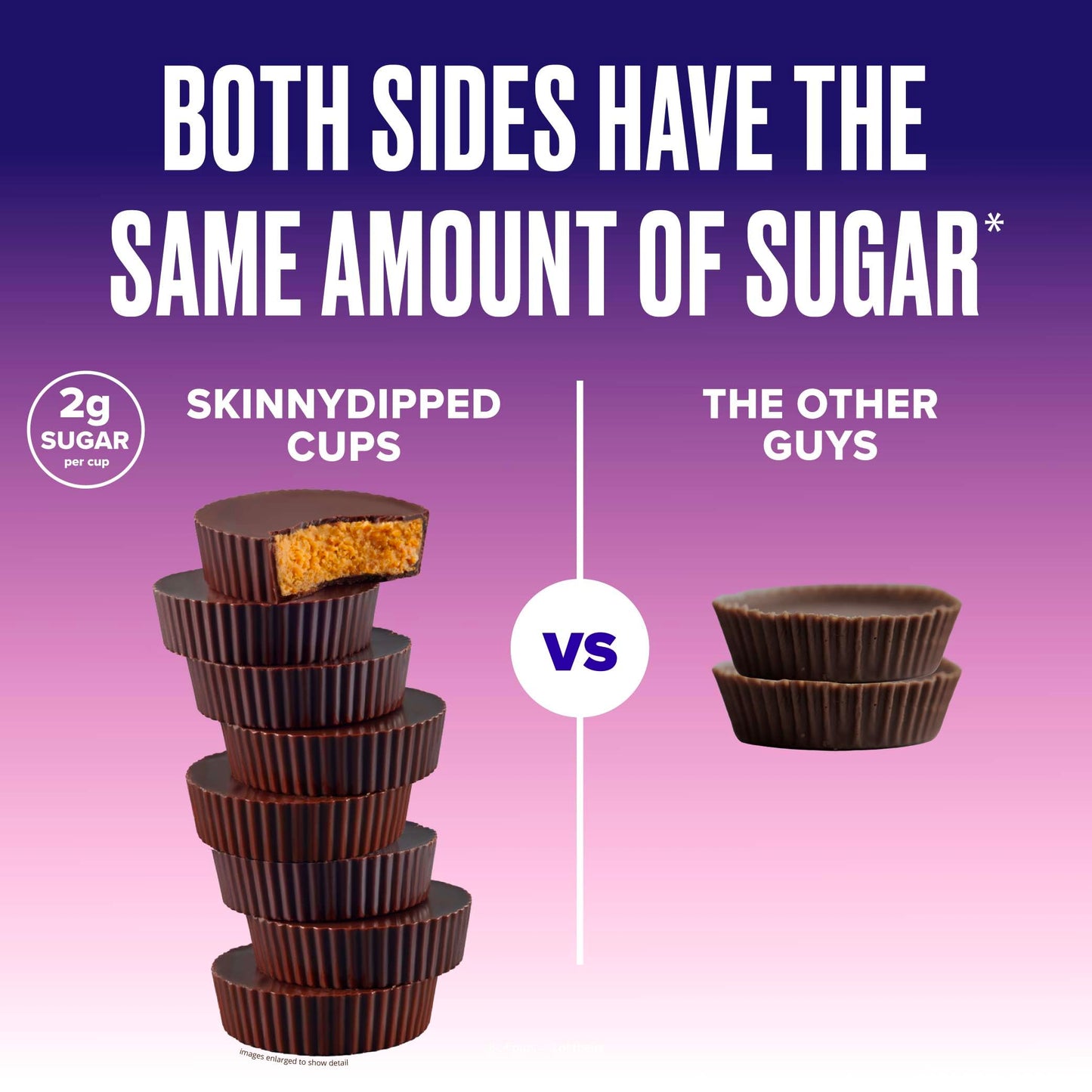 SkinnyDipped Dark Chocolate Peanut Butter Cups, 2g Sugar per Cup, Keto Friendly, Low Carb, Gluten Free, 3.2oz, 4 Pack (24 Cups T