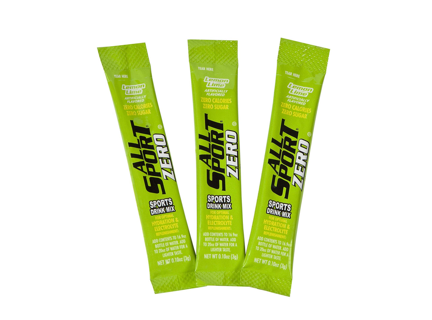 All Sport Hydration Sticks, Electrolyte Drink Mix, Sugar Free, Lemon-Lime, 50 Count, 5 Ounce