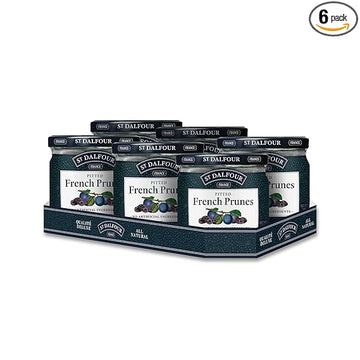 St. Dalfour Pitted French Prunes - 7oz - All Natural, No Preservatives or Artificial Ingredients - Made in France - Pack of 6