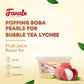 Fanale Lychee Popping Boba, 100% Fat Free, Vegan, Bursting Boba Pearls, Flavored Pearls for Bubble Tea, Shakes, Desserts & Smoot