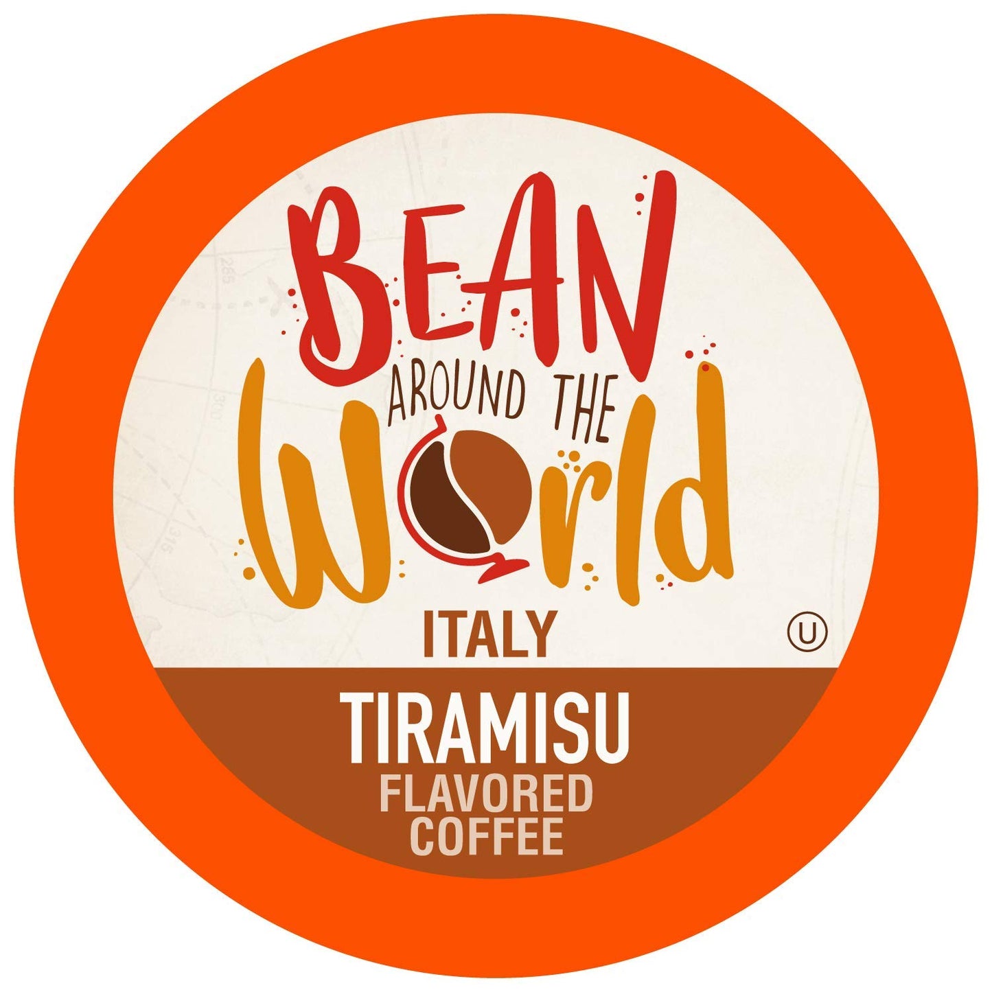 BEAN AROUND THE WORLD Flavored Coffee Compatible with Keurig 2.0, Tiramisu, 40 Count