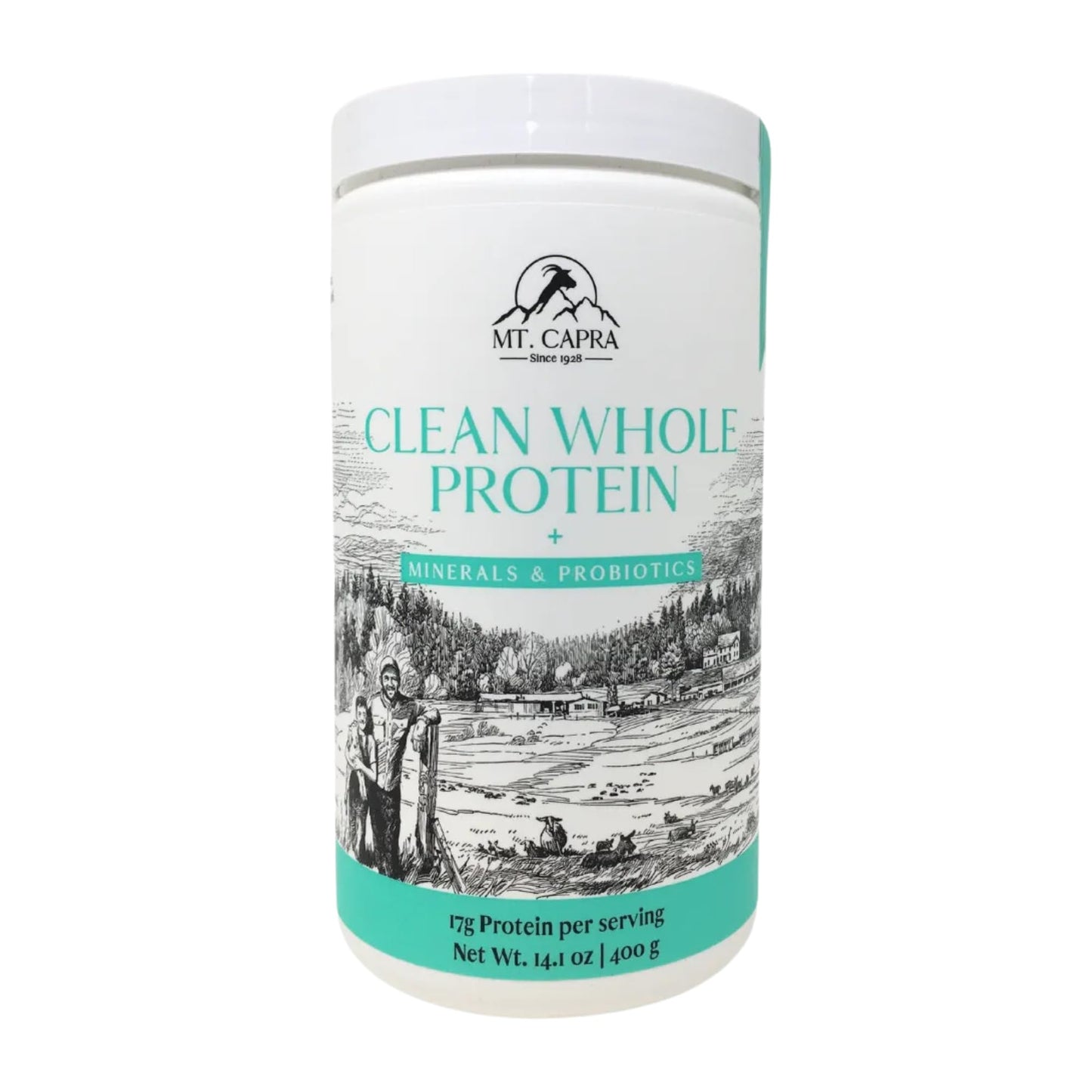 Mt. Capra Clean Whole Protein + Minerals & Probiotics | Grass-Fed Goat Milk Protein, Contains Casein and Whey Protein, No Sweete