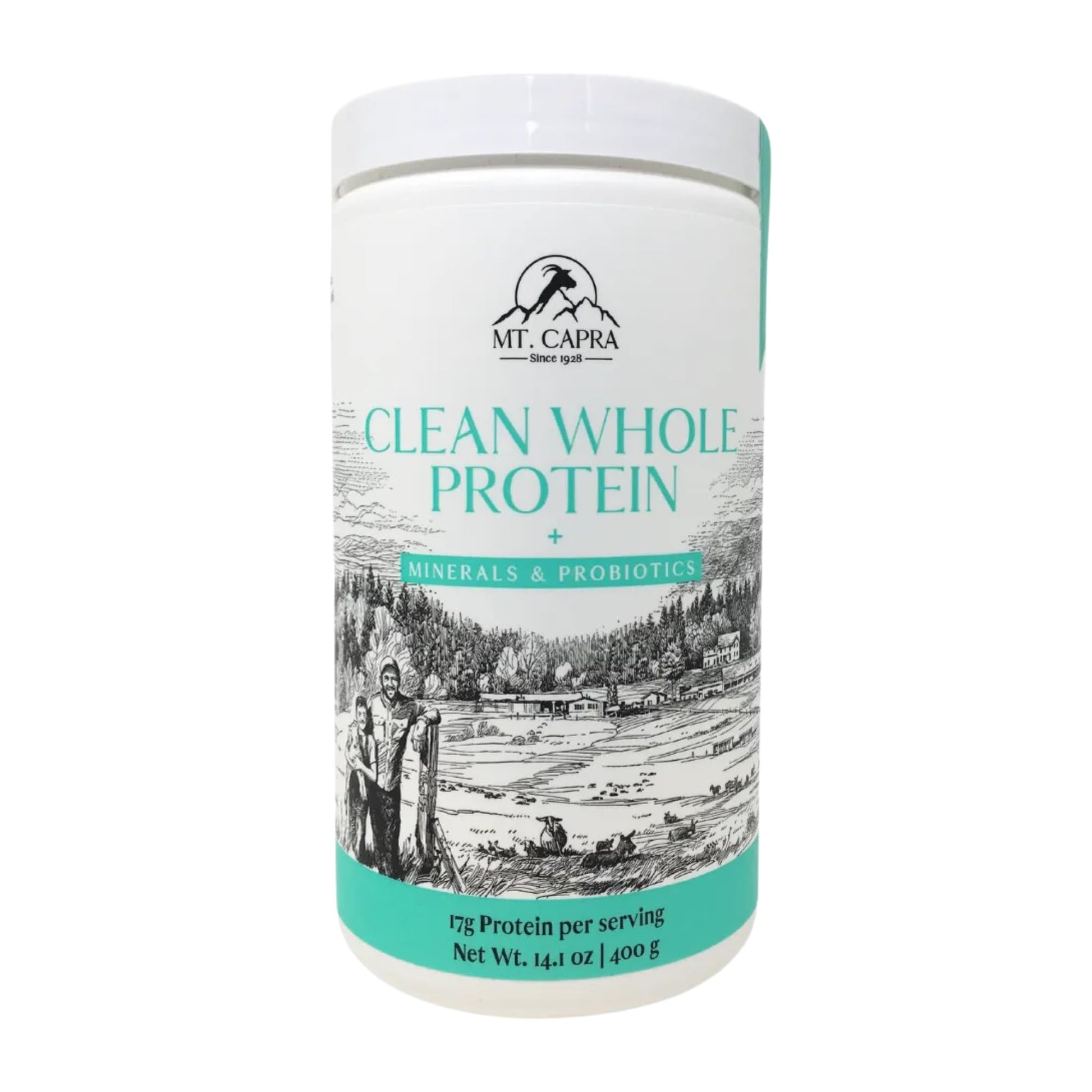 Mt. Capra Clean Whole Protein + Minerals & Probiotics | Grass-Fed Goat Milk Protein, Contains Casein and Whey Protein, No Sweete