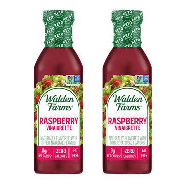 Walden Farms Raspberry Vinaigrette - Calorie-Free, Gluten-Free, Low Carb, Keto-Friendly, Vegan, Sugar-Free, Dressing with Bold R