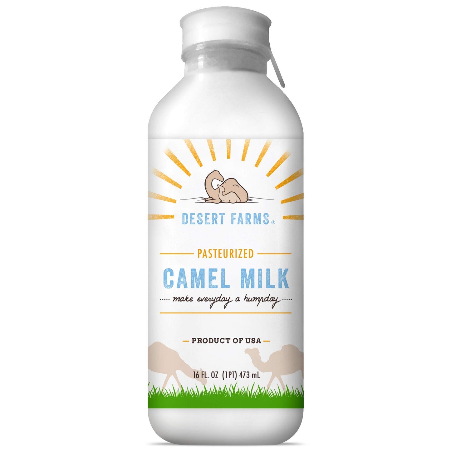 Desert Farms Organic Fresh Frozen Camel Milk - 16 Fl Oz (Pack of 6) - Allergen Free, Pure & Natural Grade A