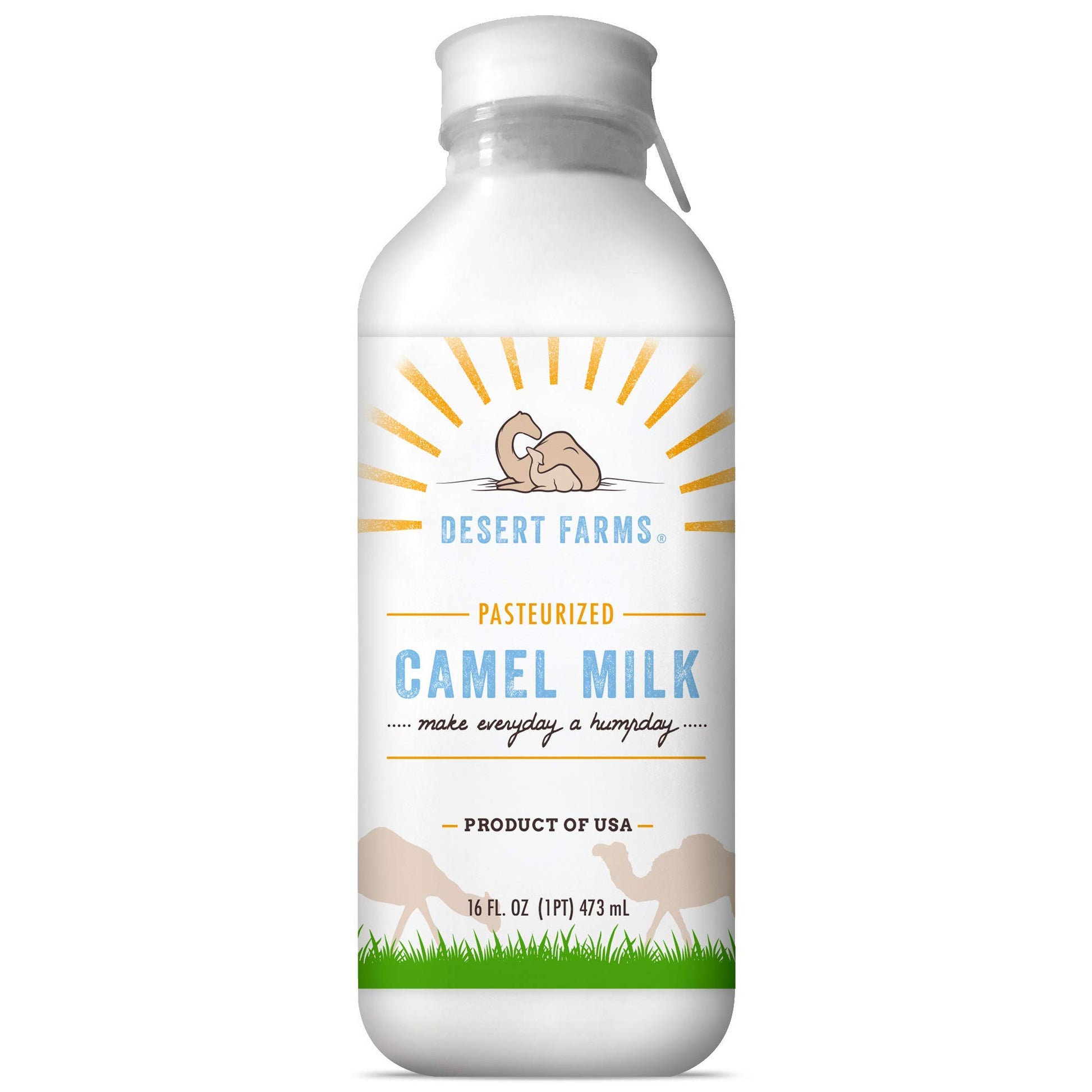 Desert Farms Organic Fresh Frozen Camel Milk - 16 Fl Oz (Pack of 6) - Allergen Free, Pure & Natural Grade A