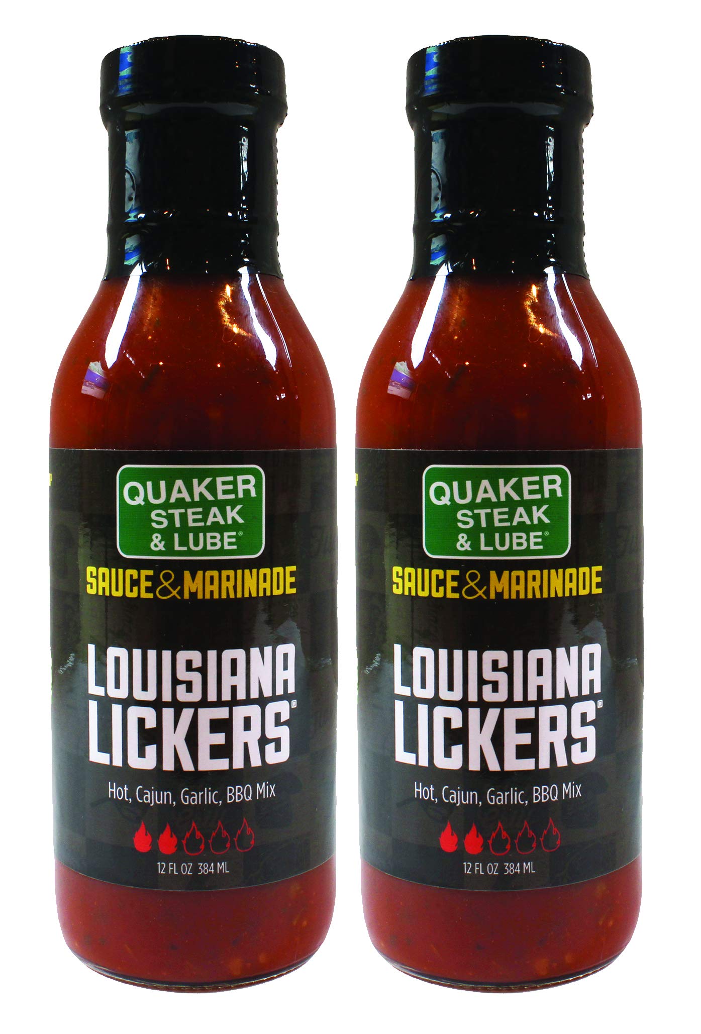 Quaker Steak And Lube Louisiana Lickers Wing Sauce - Two 12 Ounce Bottles Of Quaker Steak & Lube Louisiana Lickers Chicken Wing