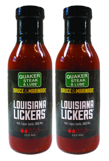 Quaker Steak And Lube Louisiana Lickers Wing Sauce - Two 12 Ounce Bottles Of Quaker Steak & Lube Louisiana Lickers Chicken Wing