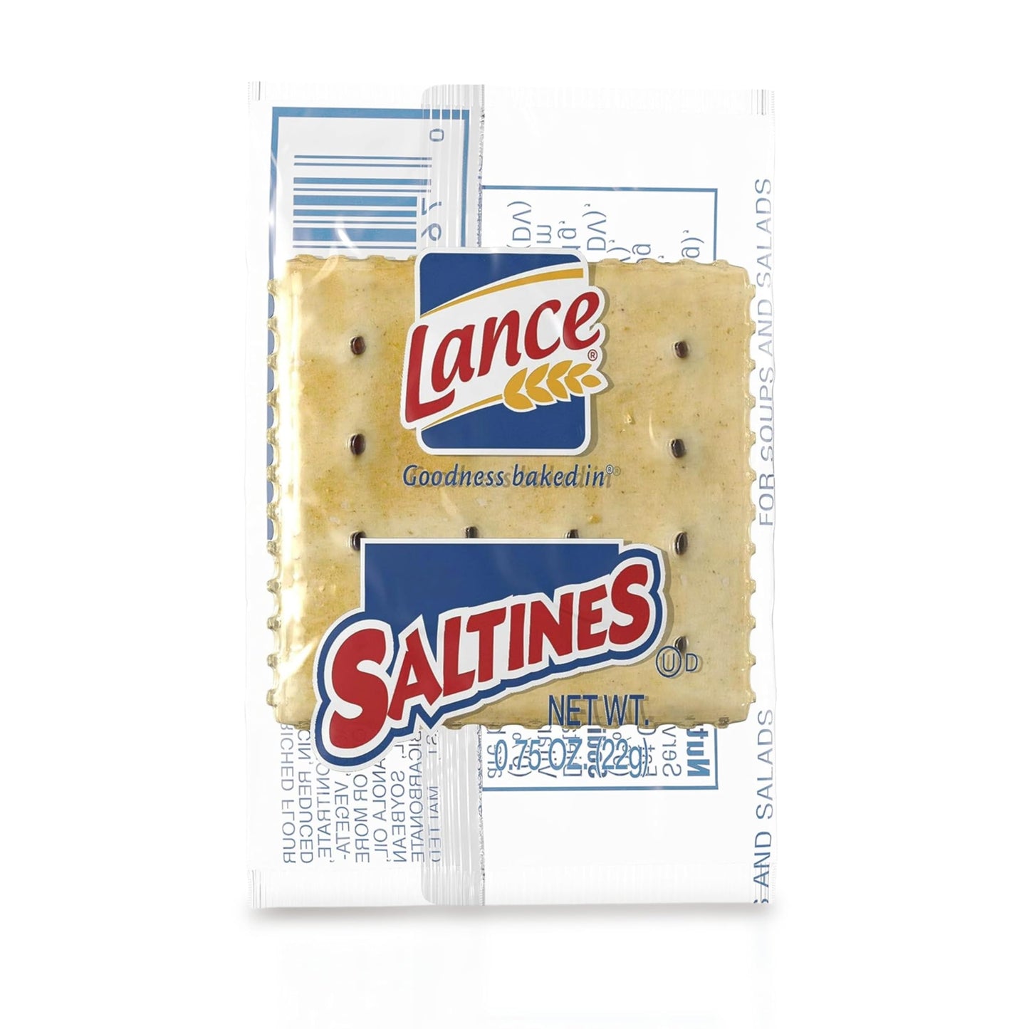 The Grocery Guys Lance Saltines Crackers, 100 Packs, Individually Wrapped, Ideal for Snacks, 21.2 x 20.9 x 21.5 cm