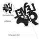 Caiwowo Level 9 Game Birthday Cake Topper - Paper Decoration, Black, for Boys 9th Birthday Party