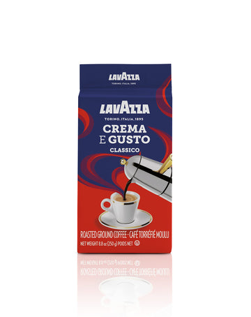 Lavazza Crema E Gusto Ground Coffee Blend, Espresso Dark Roast, 8.8-Ounce Bags (Pack Of 4).