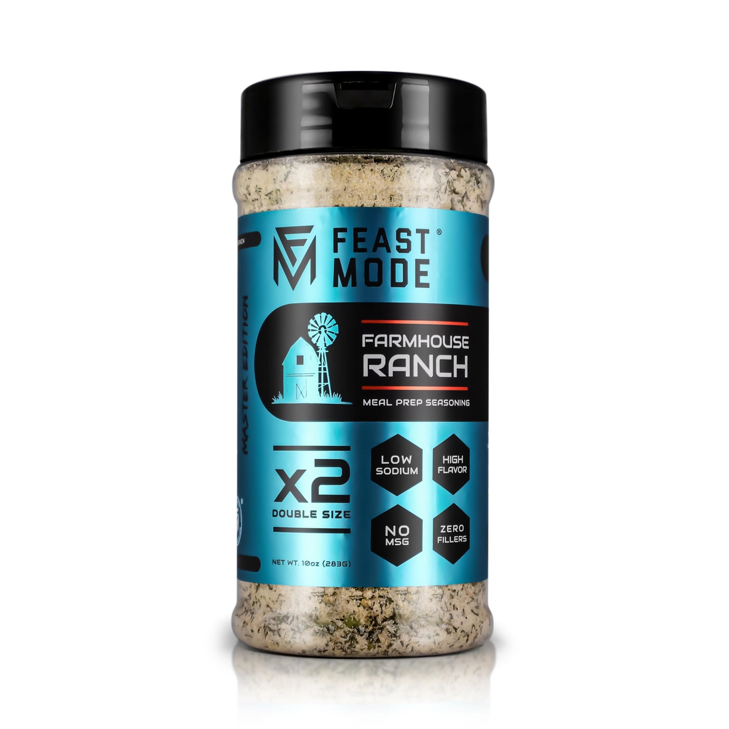 Farmhouse Ranch Seasoning | Feast Mode Flavors 10oz Master Edition | Low Sodium | Low Calorie | Zero Artificial Fillers Binders 