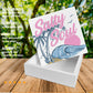 Retro Summer Decor, Beach Vibes Summer Decorations, Salty Soul Coastal Beachy Room Wood Sign For Desk Table Shelf 5 X 5 Inches