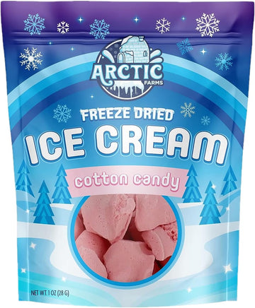 Arctic Farms Freeze Dried Ice Cream that Does Not Melt (Cotton Candy - Pink)