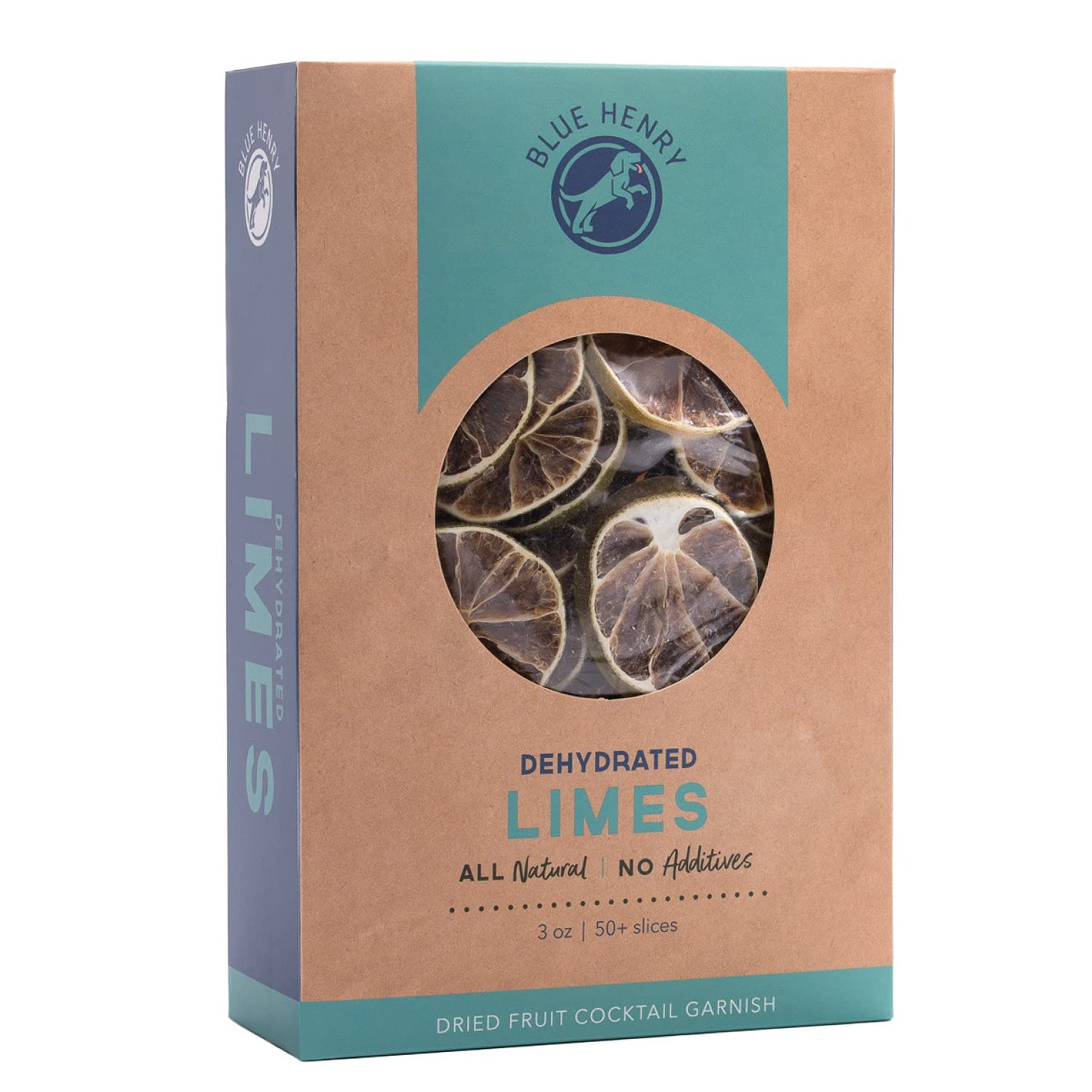 Bluehenry Dehydrated Lime Wheels - 3 Oz - 40 Slices - Natural Fruit