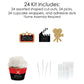 Big Dot of Happiness Cupcake Decorations Kit - Movie Night - Set of 24 - Red, Black, Gold, White - Small - Model BD5651tpk