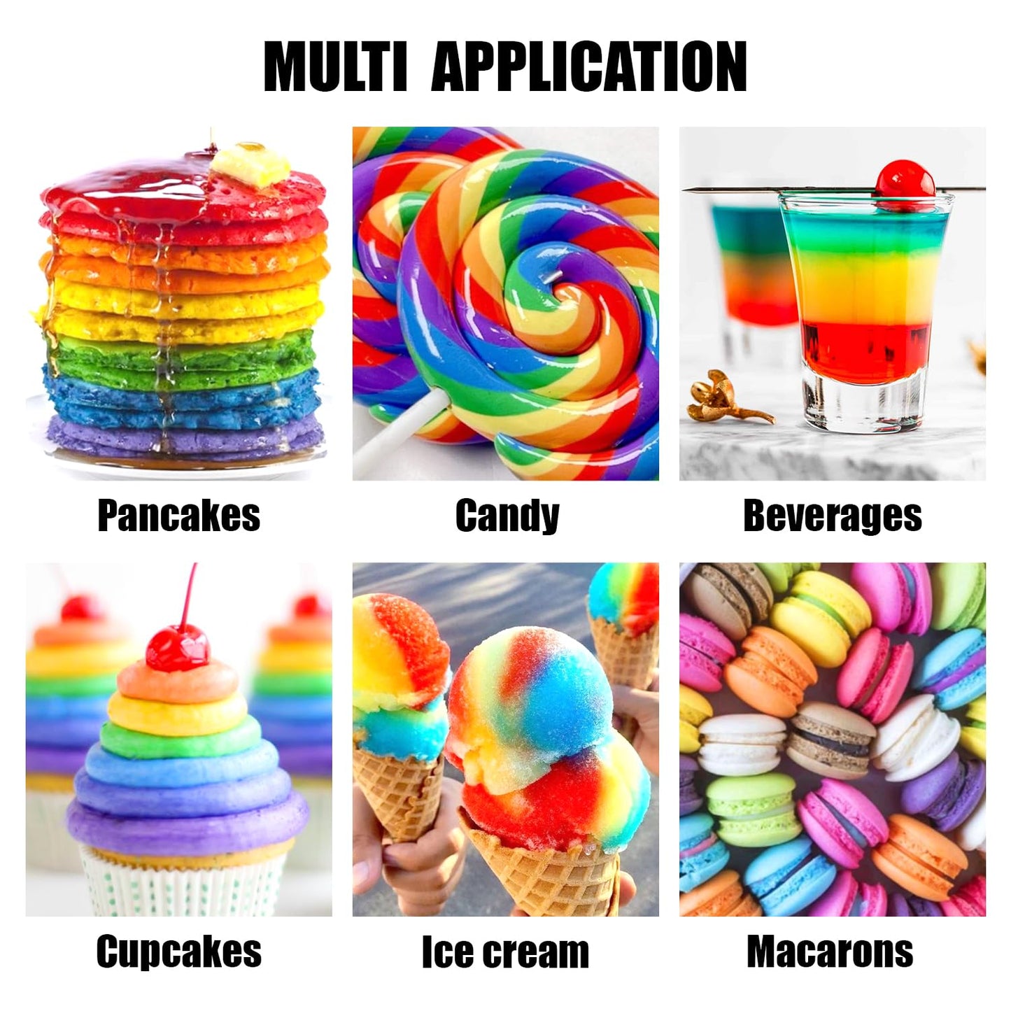 Pandalab Gel Food Coloring Set - 14 Vibrant Edible Colors, 1.19 Fl Oz (Pack of 14), Multicolor