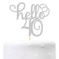 Sliver Glitter Hello 40 Cake Topper - Cheers To 40Th Years - 40 And Fabulous Cake Topper - 40Th Birthday/Wedding Anniversary Par