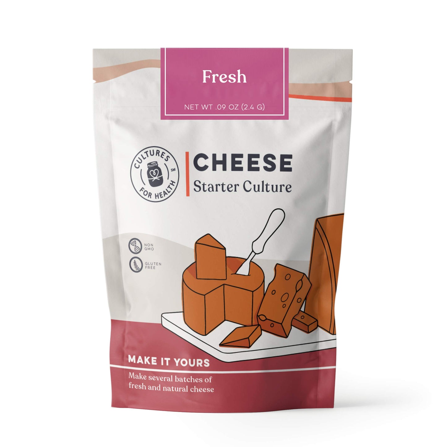 Cultures For Health Fresh Cheese Starter Culture - 4 Mesophilic Packets & 2 Rennet Tablets - DIY Soft Cheeses - 0.09 Ounce