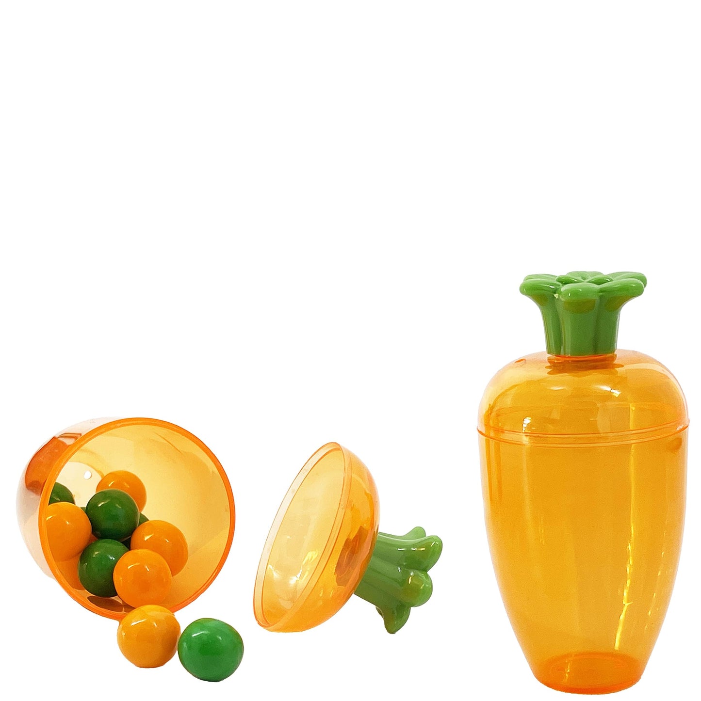 The Dreidel Company Fillable Easter Carrots Containers, 288-Pack, Orange Plastic, 5.5 Inch