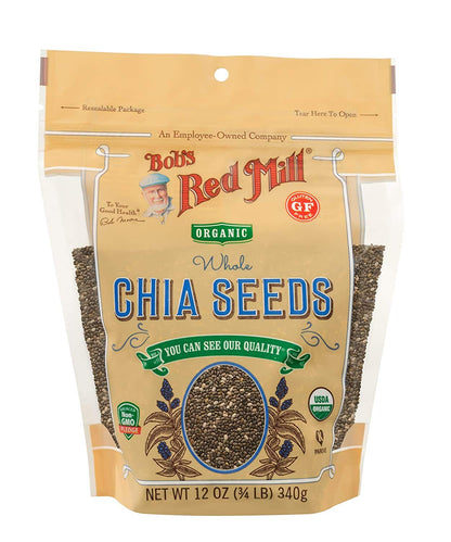 Bob s Red Mill Resealable Organic Chia Seeds 12 Ounce (Pack of 2)