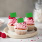 Rssta i Mini Green Flag Cupcake Toppers - 100 Pack, Paper, Race Car Theme Decorations