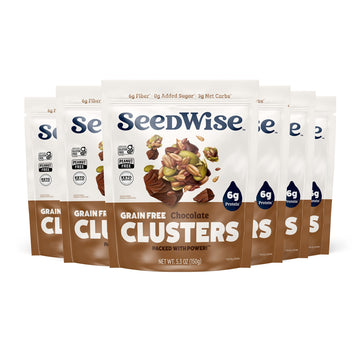 Ozery Bakery Super Seed Crunch Clusters, Chocolate, Plant Based, Vegan, Keto Snack, 5.3 Ounce (Pack of 6)