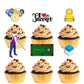 Mefeng Snooker Theme Cupcake Toppers,Billiards,Club,Medals,Table, I Love Snooker Sign, Funny Kit Ball Games Cupcake Toppers, Spo