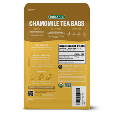 Fgo Organic Chamomile Tea, Eco-Conscious Tea Bags, 100 Count, Packaging May Vary (Pack Of 1)